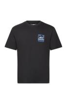 Mountain Filled Back Graphic Ss T-Shirt Tops T-Kortærmet Skjorte Black Penfield