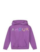 Plantes Amour Scrawl Tops Sweatshirts & Hoodies Hoodies Purple Maison Labiche Paris