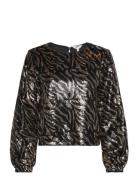 Objpernille Sansi Closed L/S Top 130 Div Tops Blouses Long-sleeved Black Object