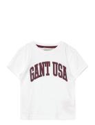 Relaxed Gant Usa Ss T-Shirt Tops T-Kortærmet Skjorte White GANT