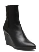 Biatina Wedge Ankle Boot Crust Shoes Boots Ankle Boots Ankle Boots With Heel Black Bianco