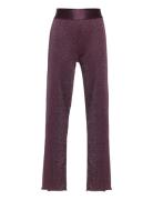 Tnfarah Wide Pants Bottoms Trousers Purple The New