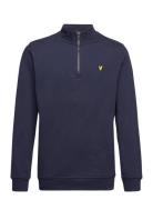 1/4 Zip Lb Funnel Neck Tops Sweatshirts & Hoodies Sweatshirts Navy Lyle & Scott Junior