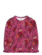 Bloomy L/S T Baby Tops T-shirts Long-sleeved T-Skjorte Red Müsli By Green Cotton