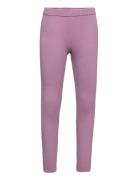 Leggings Rib Bottoms Leggings Purple Lindex