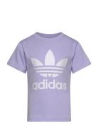 Trefoil Tee Tops T-Kortærmet Skjorte Purple Adidas Originals