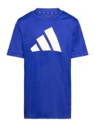 U Tr-Es Logo T Sport T-Kortærmet Skjorte Blue Adidas Performance