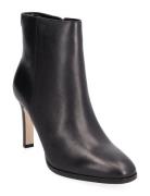 Dylann Burnished Leather Bootie Shoes Boots Ankle Boots Ankle Boots With Heel Black Lauren Ralph Lauren