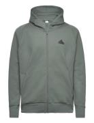 M Z.n.e. Wtr Fz Sport Sweatshirts & Hoodies Hoodies Green Adidas Sportswear