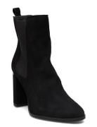 Cup Heel Chelsea Boot 80-Sue Shoes Boots Ankle Boots Ankle Boots With Heel Black Calvin Klein