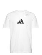Tennis Graphic Tee Sport T-Kortærmet Skjorte White Adidas Performance