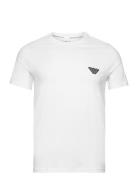 Men's Knit T-Shirt Tops T-Kortærmet Skjorte White Emporio Armani