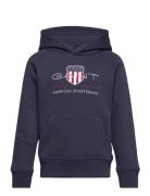 Archive Shield Hoodie Tops Sweatshirts & Hoodies Hoodies Navy GANT