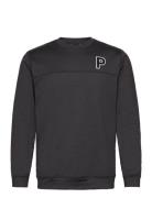 Cloudspun Patch Crewneck Tops Sweatshirts & Hoodies Sweatshirts Black PUMA Golf