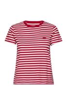 Perfect Tee Sandy Stripe Scrip Tops T-shirts & Tops Short-sleeved Red LEVI´S Women
