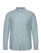 Ls Cttn Yd Vertical Tops Shirts Casual Blue Original Penguin