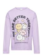 Top Long Sleeve Young Girl Tops T-shirts Long-sleeved T-Skjorte Purple Lindex