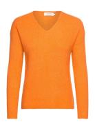 Onlcamilla V-Neck L/S Pullover Knt Noos Tops Knitwear Jumpers Orange ONLY