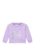 Komwendy Life L/S O-Neck Logo Ub Swt Tops Sweatshirts & Hoodies Sweatshirts Purple Kids Only