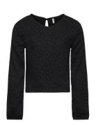 Koglara L/S Dot Top Jrs Tops T-shirts Long-sleeved T-Skjorte Black Kids Only