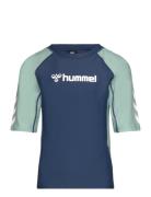 Hmlfiji Swim Tee Sport T-Kortærmet Skjorte Navy Hummel