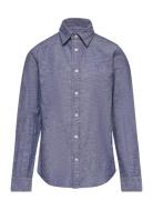 Jjelinen Blend Shirt Ls Sn Jnr Tops Shirts Long-sleeved Shirts Blue Jack & J S