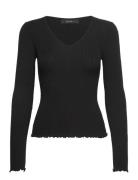 Vmevie Ls V-Neck Pullover Ga Noos Tops Knitwear Jumpers Black Vero Moda