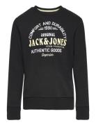 Jjminds Sweat Crew Neck Jnr Tops Sweatshirts & Hoodies Sweatshirts Black Jack & J S