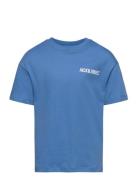 Jjgrow Tee Ss Crew Neck Jnr Tops T-Kortærmet Skjorte Blue Jack & J S