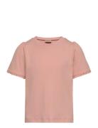 T-Shirt S/S Iris Tops T-Kortærmet Skjorte Coral Wheat