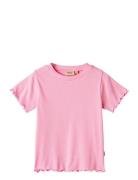 T-Shirt S/S Irene Tops T-Kortærmet Skjorte Pink Wheat