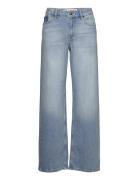 Pzvega Uhw Jeans Wide Leg Bottoms Jeans Wide Blue Pulz Jeans