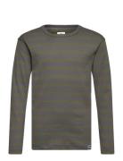 Trio Rib Tobino Tee Ls Tops T-shirts Long-sleeved T-Skjorte Grey Mads Nørgaard