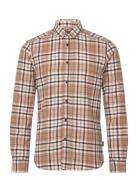 Onssatir Slim Check Ls Shirt Tops Shirts Casual Brown ONLY & SONS