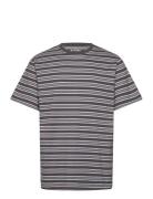 Dpfine Stripe Boxy Tee Tops T-Kortærmet Skjorte Grey Denim Project