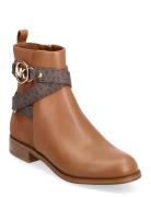 Rory Flat Bootie Shoes Boots Ankle Boots Ankle Boots Flat Heel Brown Michael Kors