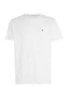Ck Embro Badge Tee Tops T-Kortærmet Skjorte White Calvin Klein Jeans