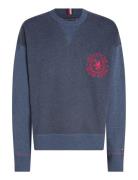 Small Crest Crewneck Tops Sweatshirts & Hoodies Sweatshirts Navy Tommy Hilfiger