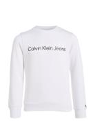 Inst. Logo Regular Cn Tops Sweatshirts & Hoodies Sweatshirts White Calvin Klein