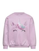 Sweatshirt Over S Unicorn F Tops Sweatshirts & Hoodies Sweatshirts Purple Lindex