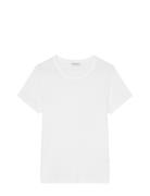 T-Shirts Short Sleeve Tops T-shirts & Tops Short-sleeved White Marc O'Polo