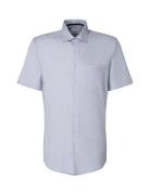 Cityhemden 1/2 Arm Tops Shirts Short-sleeved Blue Seidensticker