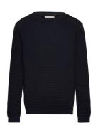 Pullover Knit Tops Knitwear Pullovers Navy Minymo