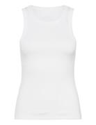 2Nd Purity Tt - Daily Cotton Rib Tops T-shirts & Tops Sleeveless White 2NDDAY