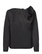 Objlagan Ls Regular Top E Aw Fair 23 Tops Blouses Long-sleeved Black Object