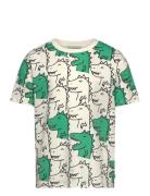 Allover Printed T-Shirt Tops T-Kortærmet Skjorte Green Tom Tailor