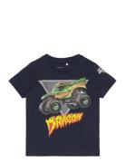 Nmmfeodor Monsterjam Ls Top Box Vde Tops T-Kortærmet Skjorte Navy Name It