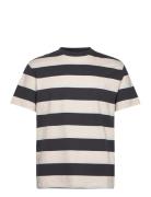 Relaxed Striped T-Shirt Tops T-Kortærmet Skjorte Beige Tom Tailor