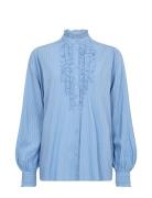 Sc-Abbey Tops Shirts Long-sleeved Blue Soyaconcept