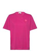 Erna Unikko Placement Tops T-shirts & Tops Short-sleeved Pink Marimekko